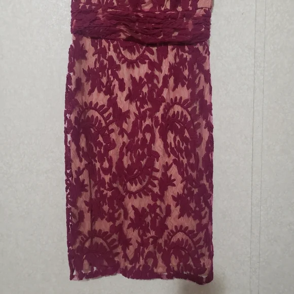 Adrianna Papell Purple Sheath Midi Dress Square Neck..SIZE:2 - Picture 3 of 13
